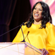 Essence CEO Michelle Ebanks speaks onstage during the 13th Annual Essence Black Women in Hollywood Luncheon on February 06, 2020, in Beverly Hills, Calif.